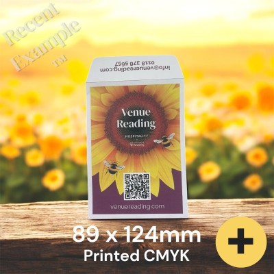 89 x 124mm - Printed Full Colour